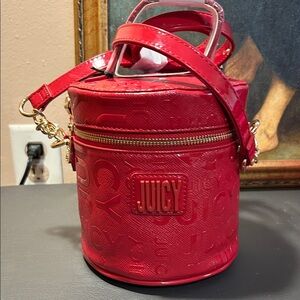 Juicy Couture Jet Set Train Case Cool Red Bag